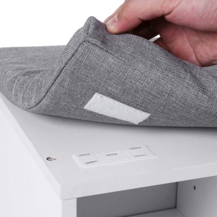 Szafka na buty VOREN biała/szara