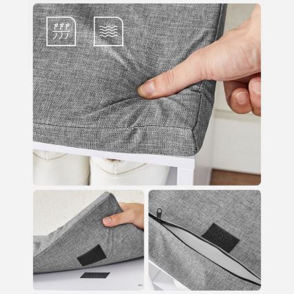 Szafka na buty VOREN biała/szara