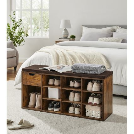 Szafka na buty VOREN brązowo-czarna