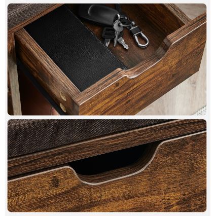 Szafka na buty VOREN brązowo-czarna