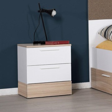 Szafka nocna 52x45 cm brązowo-biała