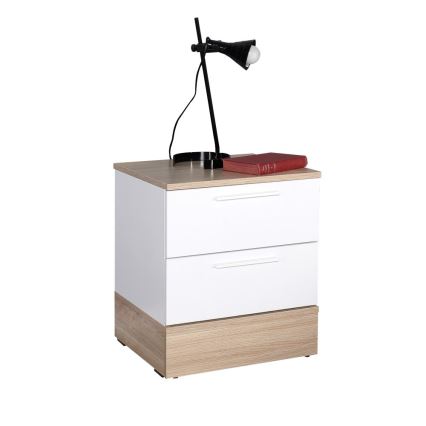 Szafka nocna 52x45 cm brązowo-biała