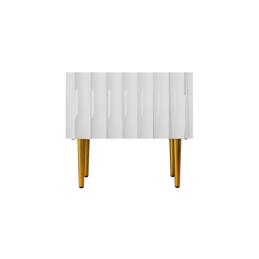 Szafka nocna ARCOS 46x50 cm biała/złota