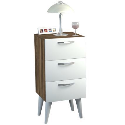 Szafka nocna BELLINI 80x40 cm brąz/biały