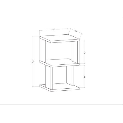 Szafka nocna CARTER 49,4x29,6 cm biały