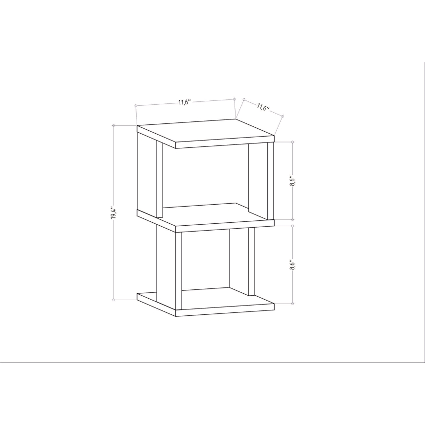 Szafka nocna CARTER 49,4x29,6 cm biały