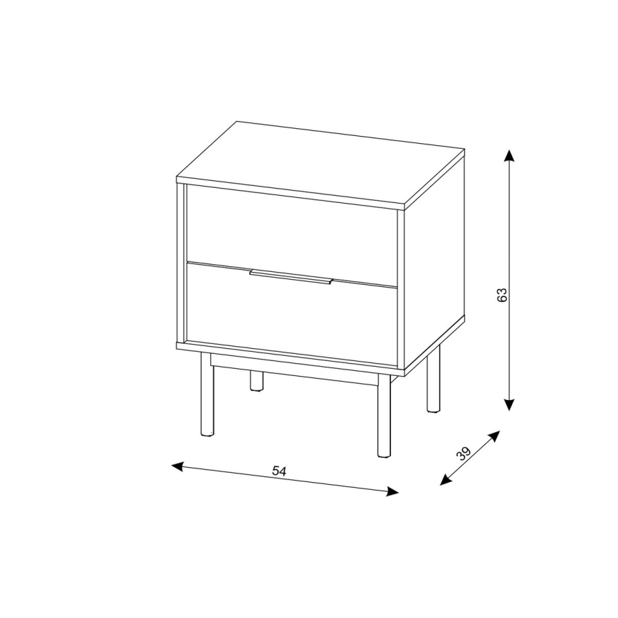 Szafka nocna ELI beżowa