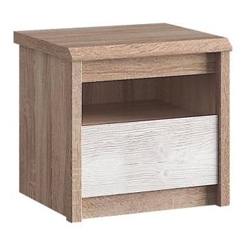 Szafka nocna ENTO 45x46,5 cm dąb sonoma/biały