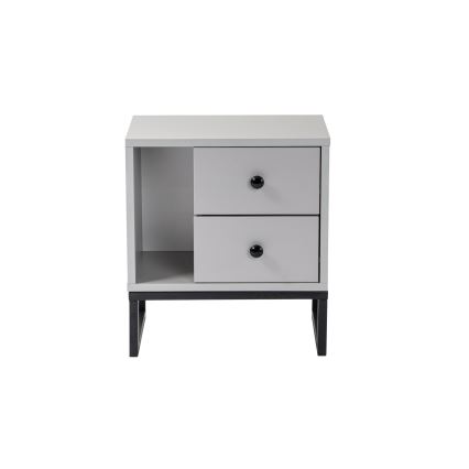 Szafka nocna GLIMMER 50x45,2 cm szary/czarny