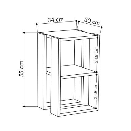 Szafka nocna LONIE 55x34 cm turkus