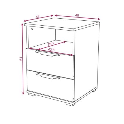 Szafka nocna NED dąb sonoma