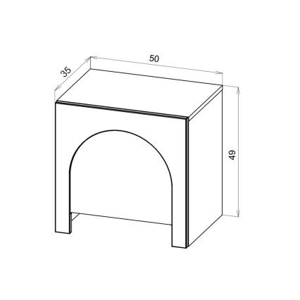 Szafka nocna NIO kaszmirowa/beżowa
