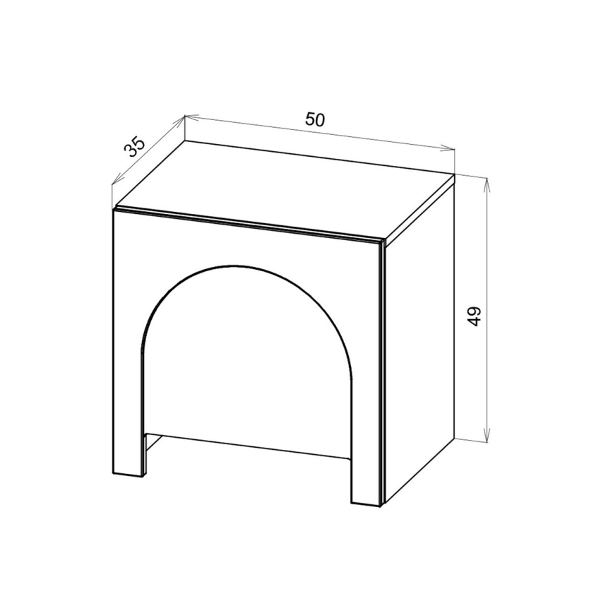 Szafka nocna NIO kaszmirowa/beżowa
