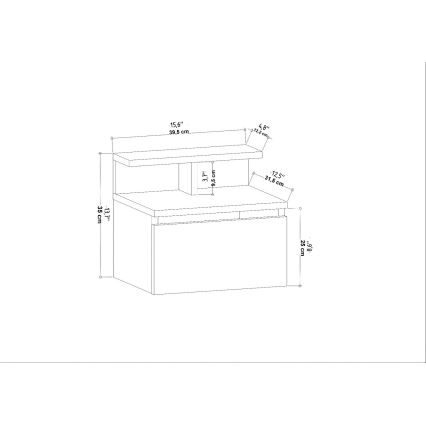Szafka nocna NOVEN dąb