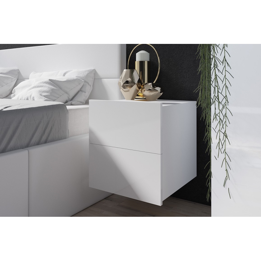 Szafka nocna PAVO 45x40 cm błyszcząca biel