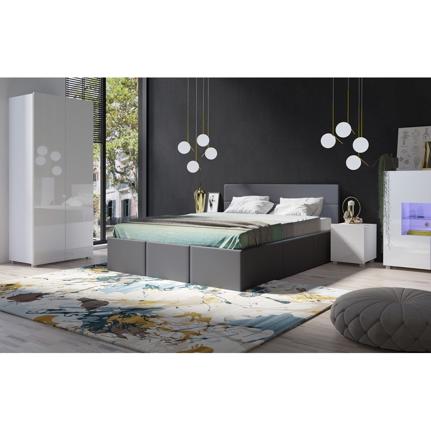 Szafka nocna PAVO 45x40 cm błyszcząca biel