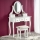Szafka nocna SARA 80x130 cm + stool 45x37 cm biała