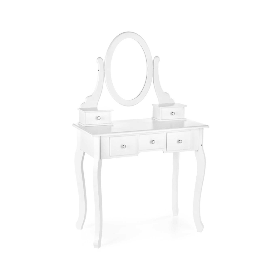 Szafka nocna SARA 80x130 cm + stool 45x37 cm biała