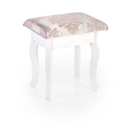 Szafka nocna SARA 80x130 cm + stool 45x37 cm biała