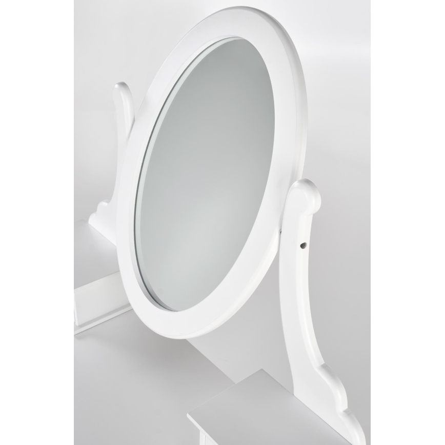 Szafka nocna SARA 80x130 cm + stool 45x37 cm biała