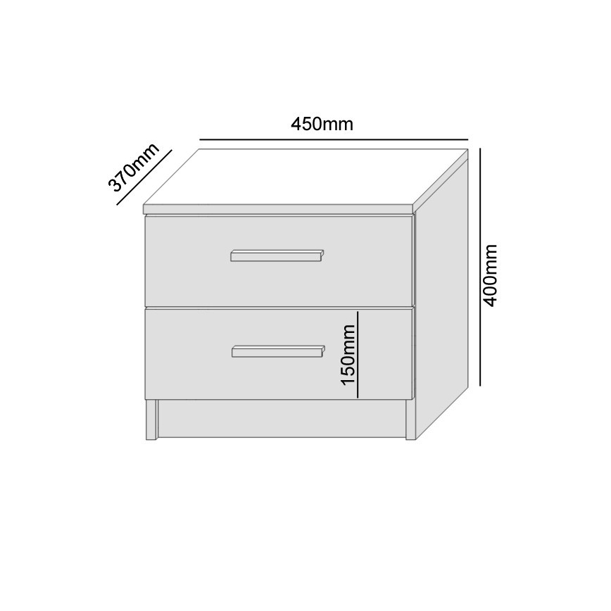 Szafka nocna TOD biała