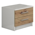 Szafka nocna TOD biały/dąb artisan