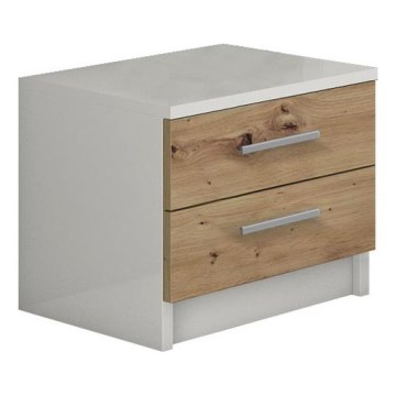 Szafka nocna TOD biały/dąb artisan