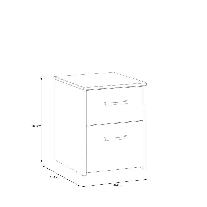 Szafka nocna URO dąb artisan/biała