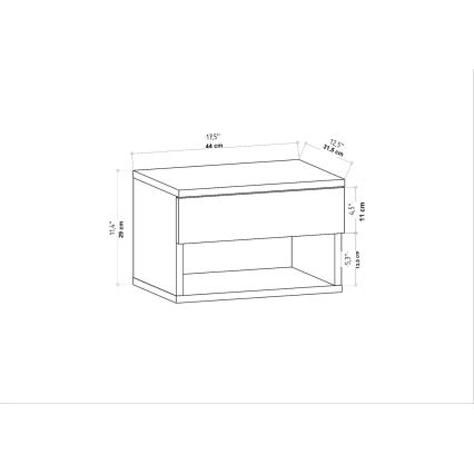 Szafka nocna VETRA antracyt
