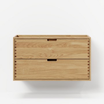 Szafka pod umywalkę GRIBSKOV 100 cm beżowa/dąb