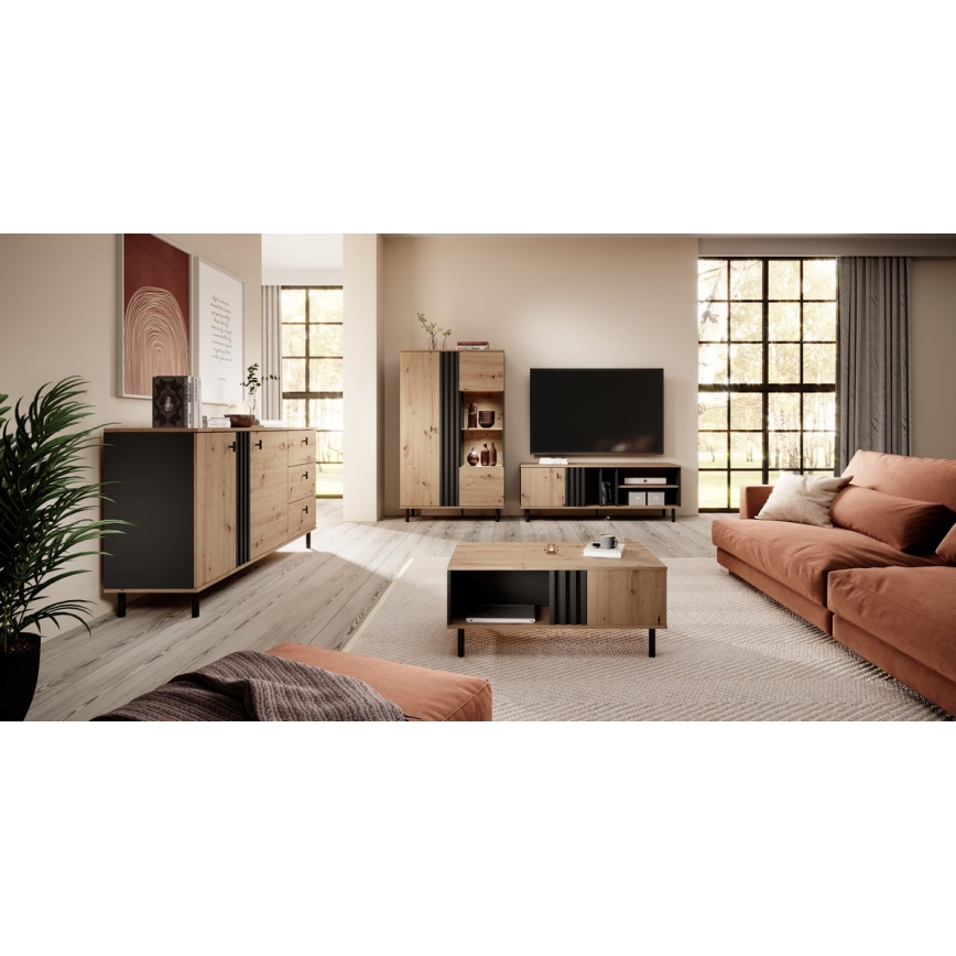 Szafka RTV BADIA dąb/antracyt