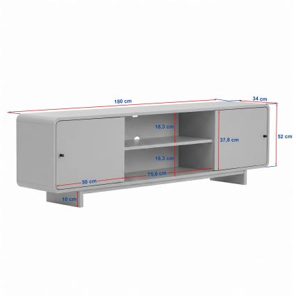 Szafka RTV KABIN 180x34 cm dąb