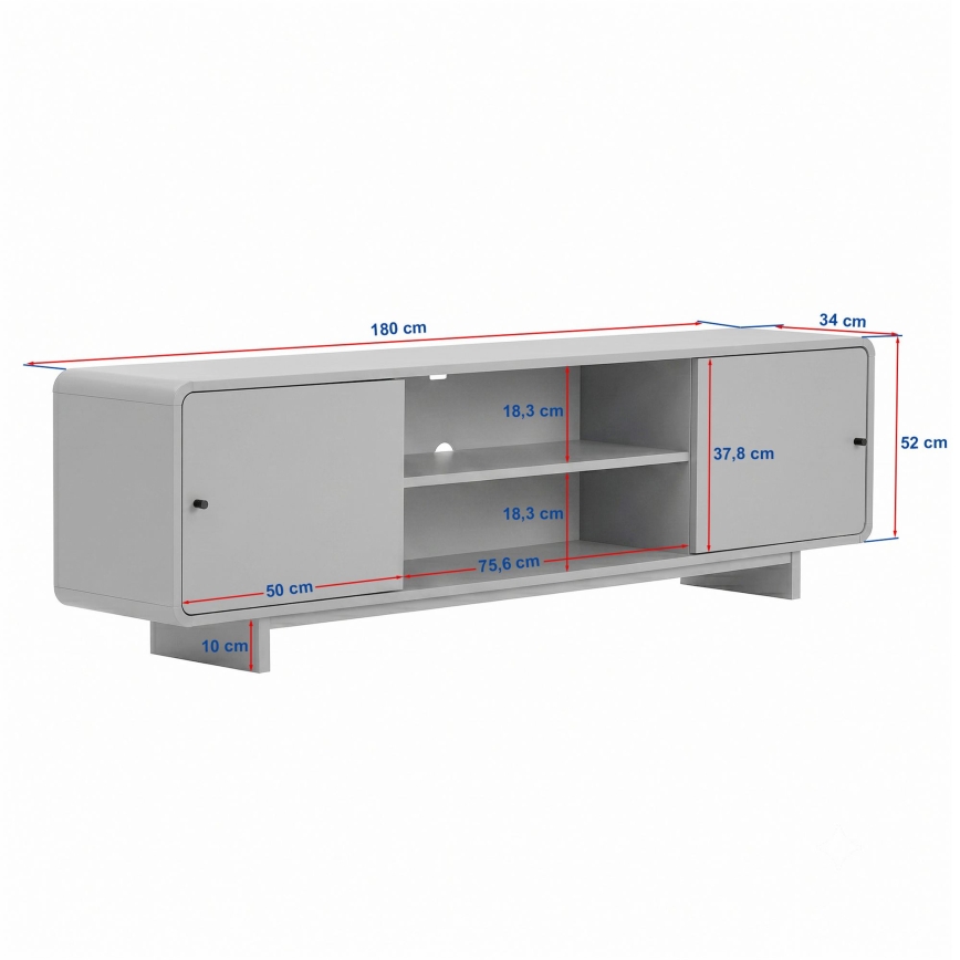 Szafka RTV KABIN 180x34 cm dąb