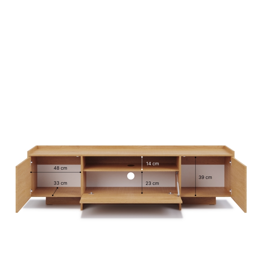 Szafka RTV KEMI 197x57 cm dąb Cremona