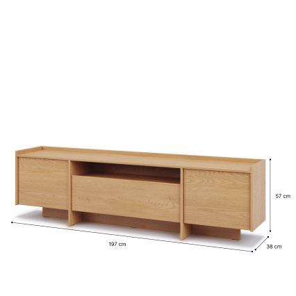 Szafka RTV KEMI 197x57 cm dąb Cremona