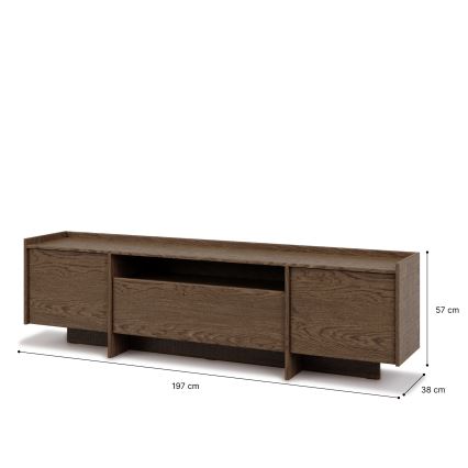 Szafka RTV KEMI 197x57 cm dąb