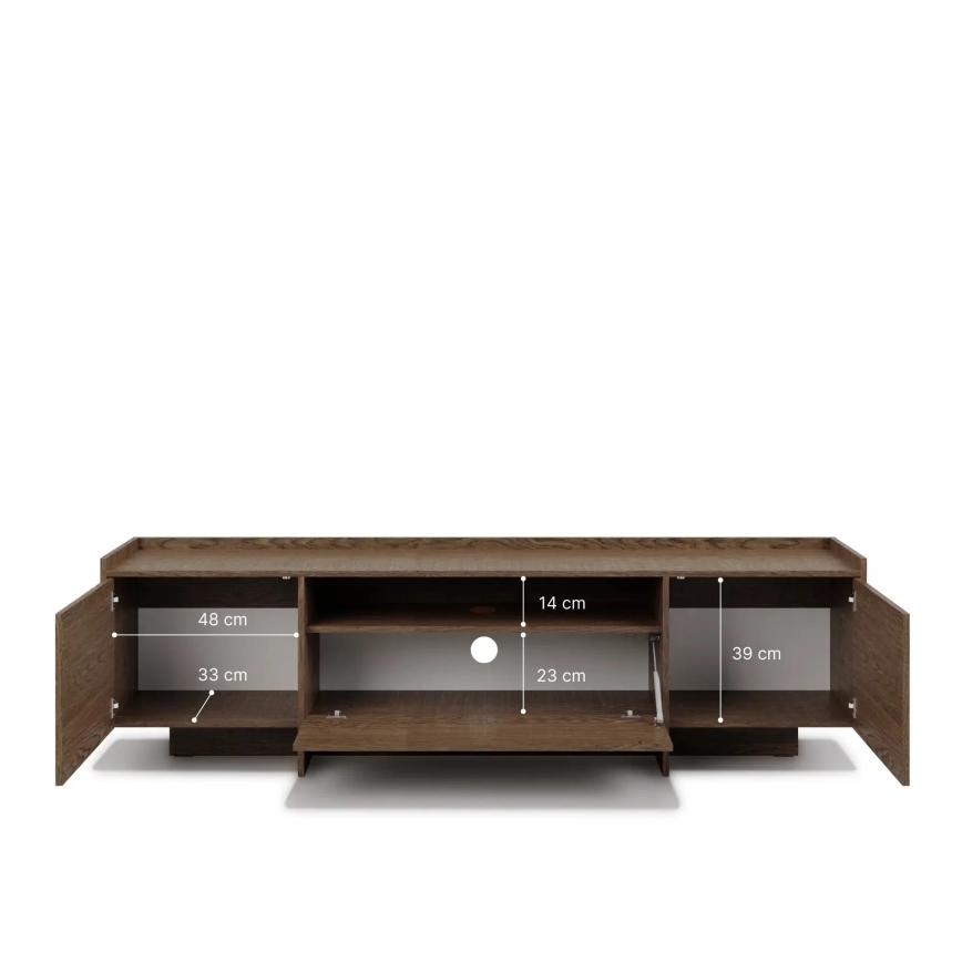 Szafka RTV KEMI 197x57 cm dąb
