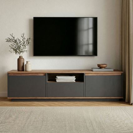 Szafka RTV KREDE 160x30 cm antracyt/sosna