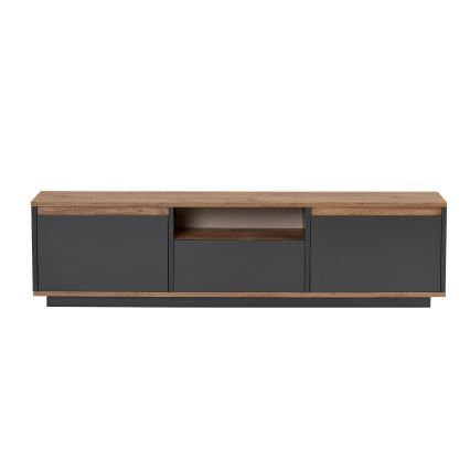 Szafka RTV KREDE 160x30 cm antracyt/sosna