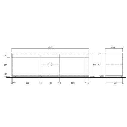 Szafka RTV NERILA biała