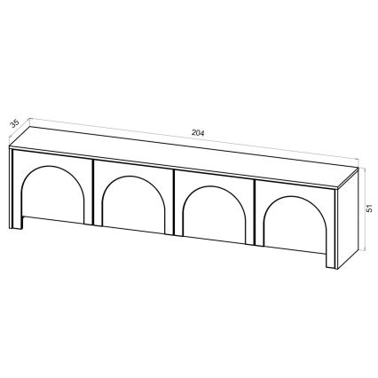 Szafka RTV NIO czarna