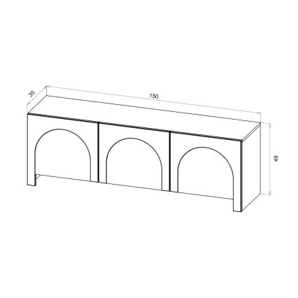Szafka RTV NIO czarna