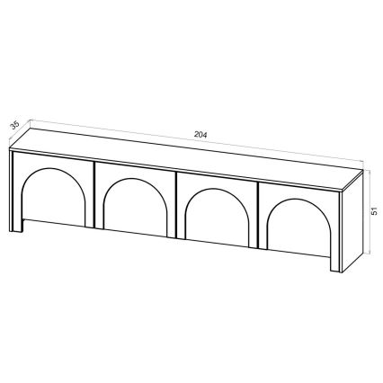 Szafka RTV NIO kaszmirowa/beżowa