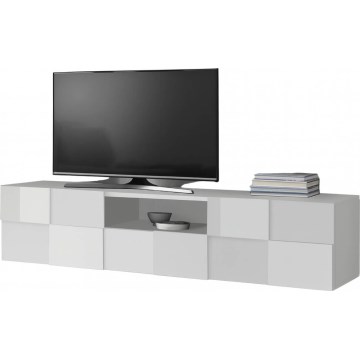 Szafka RTV SERIAN 184x42x42 cm biała
