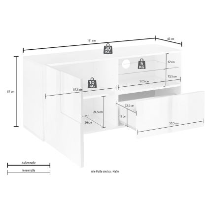 Szafka RTV SERIAN dąb sonoma