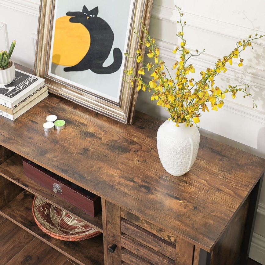 Szafka RTV VOLTAR brązowo-czarna