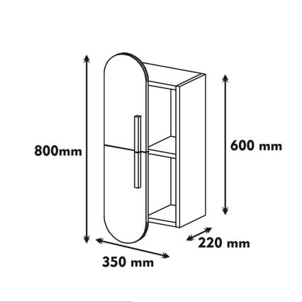 Szafka wisząca ROSE 60x35 cm brąz/krem