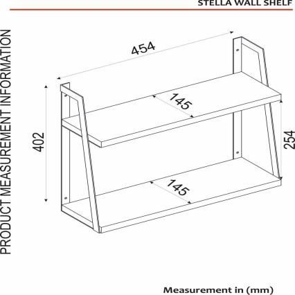 Szafka wisząca STELLA 40,2x45,4 cm brąz/czarny