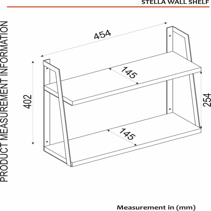 Szafka wisząca STELLA 40,2x45,4 cm brąz/czarny