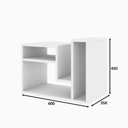 Szafka z półkami ABIES 45x60 cm biała